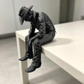 3D Cowboy Figurine Retro Western Sculpture Home Decor Ornament Decorative Figurine Nixie Default Title