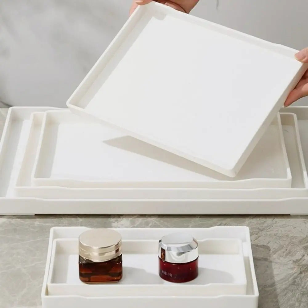 Rectangle Plastic Tray – Multipurpose Bathroom & Kitchen Organizer