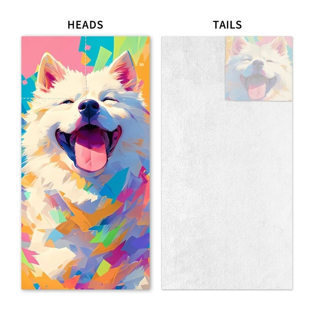 2-in-1 Microfiber Beach Towel with Foldable Storage Bag