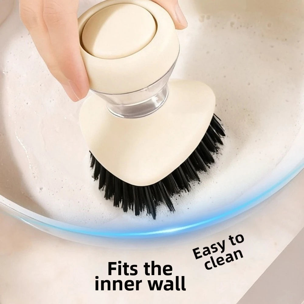 Self-Dispensing Dish Brush | Ergonomic Grip & Round Bristles Dish Cleaning Brush Nixie