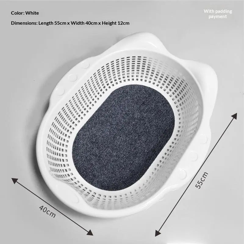 Breathable Plastic Cat Bed with Soft Fleece Cushion | Nixie Cat Bed Nixie