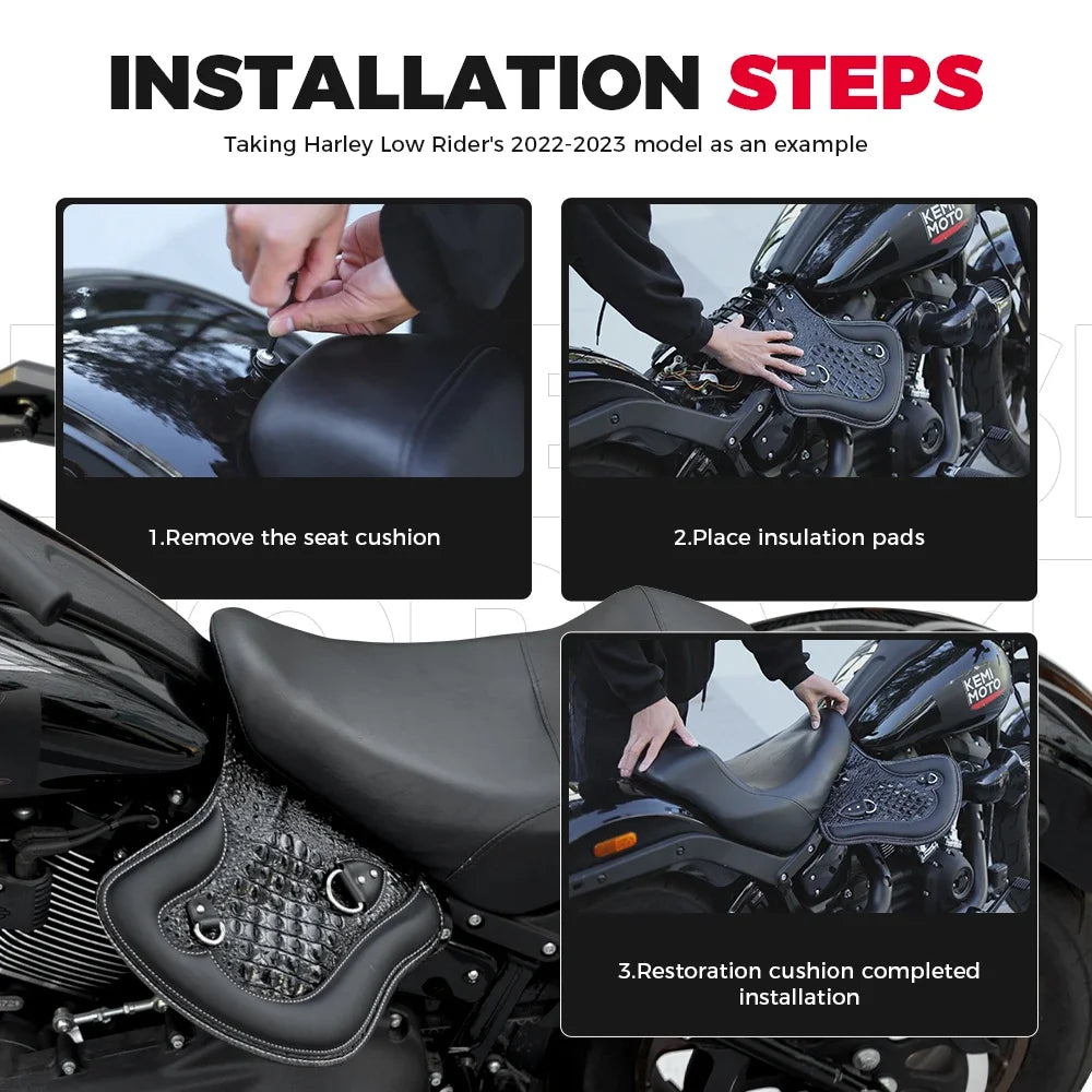 Motorcycle PU Leather Heat Shield Saddle Deflector – Universal Fit Motorcycle Heat Shield Nixie
