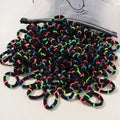 50pcs Colorful Elastic Hair Bands for Kids – Ponytail Hairties Kids Hair Ties Nixie black 50pcs