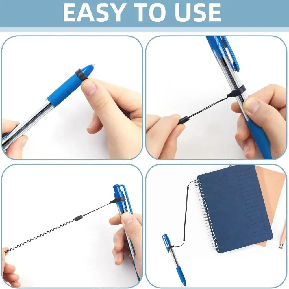 5-Pack Retractable Elastic Pen Lanyard Anti-Lost Pen Leash Pen Lanyard Holder Nixie