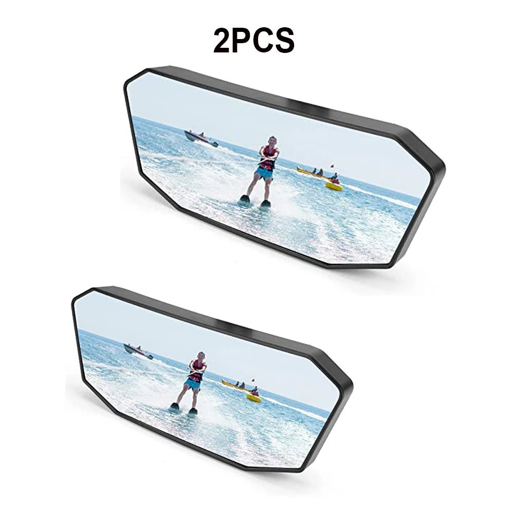 Universal Marine Boat Rearview Mirror – Ski & Pontoon Fit Marine Boat Mirror Nixie 2pcs
