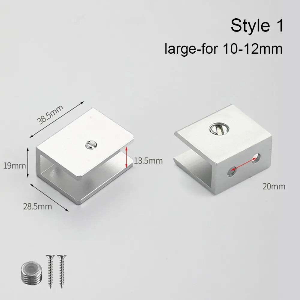 Zinc Alloy Glass Shelf Clamp Bracket for 6–12mm Glass