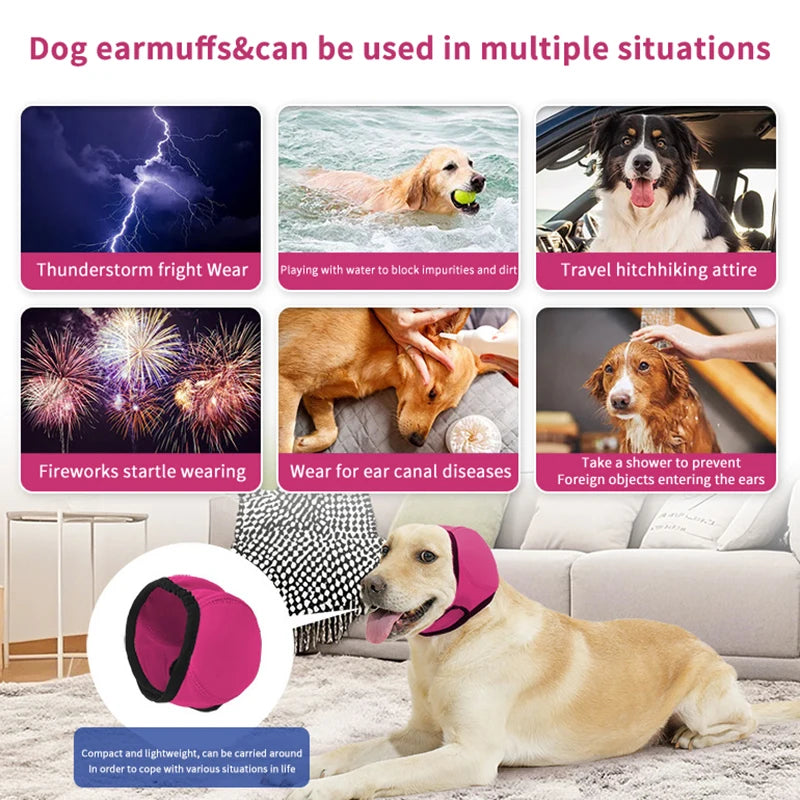 Dog Calming Earmuffs – Noise Reduction Waterproof Ear Cover Dog Ear Protection Nixie