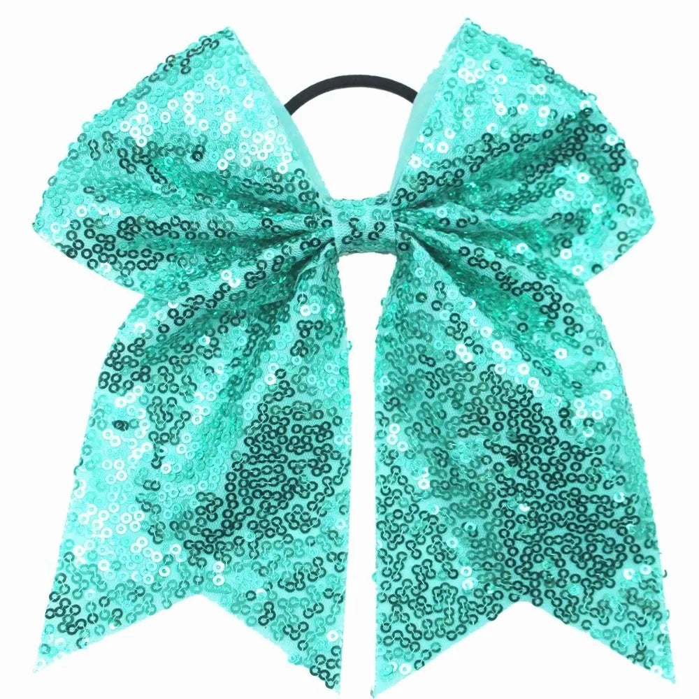 Sparkly Glitter Sequin Dovetail Bows Elastic Hair Ties for Girls
