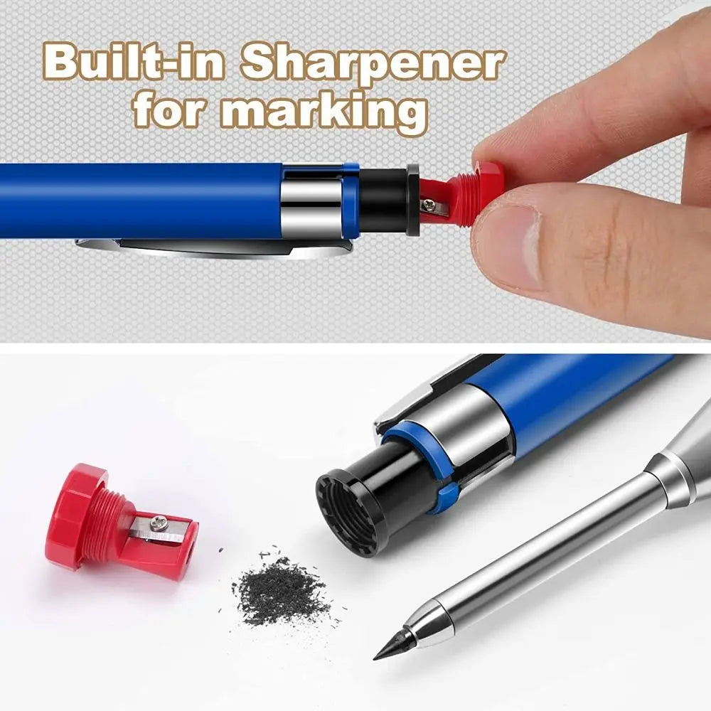 Deep Hole Marking Pencil with Built-In Sharpener | Carpenter Carpenter Marking Pencil Nixie