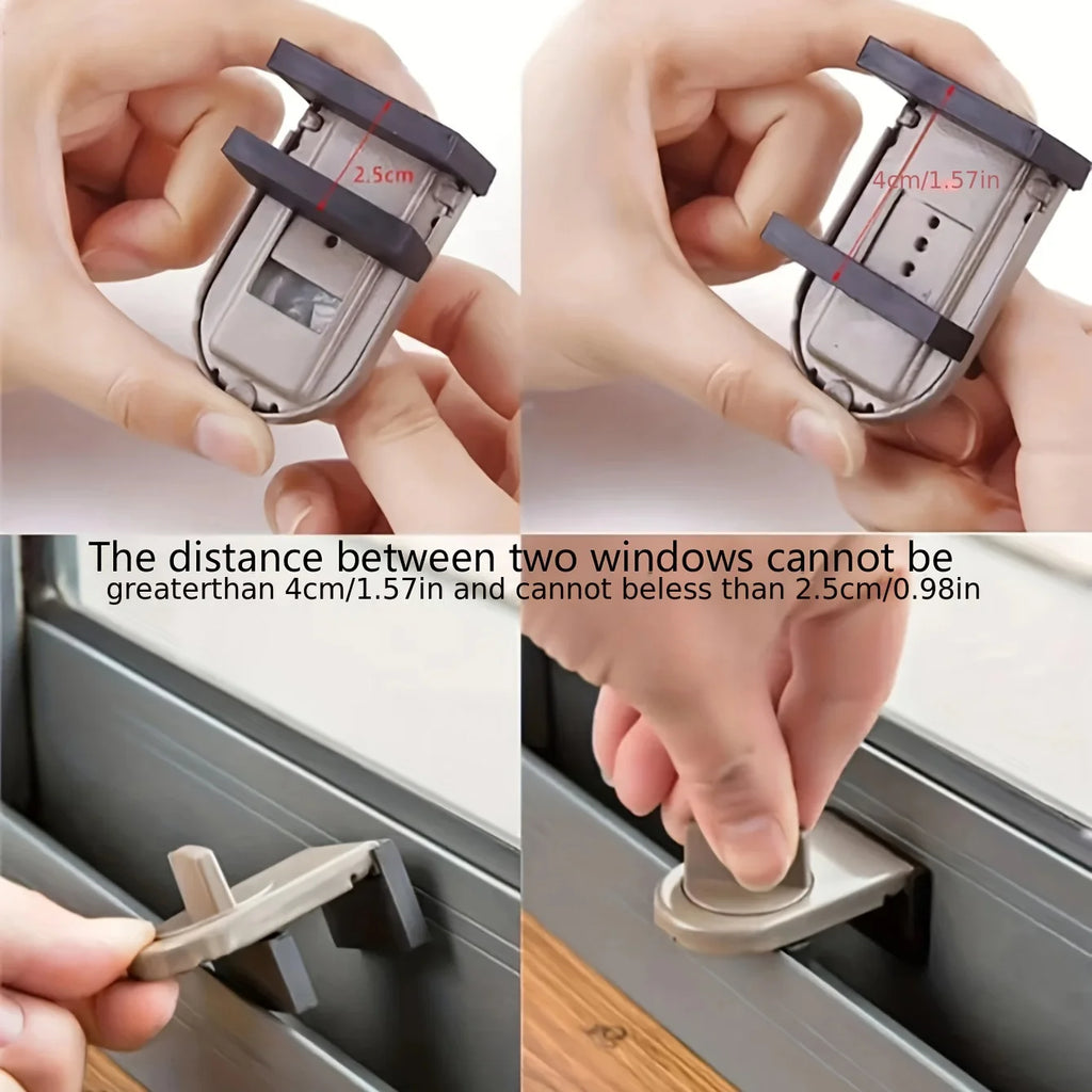 Zinc Alloy Sliding Door & Window Safety Lock – Child & Pet Proof Window Door Safety Lock Nixie
