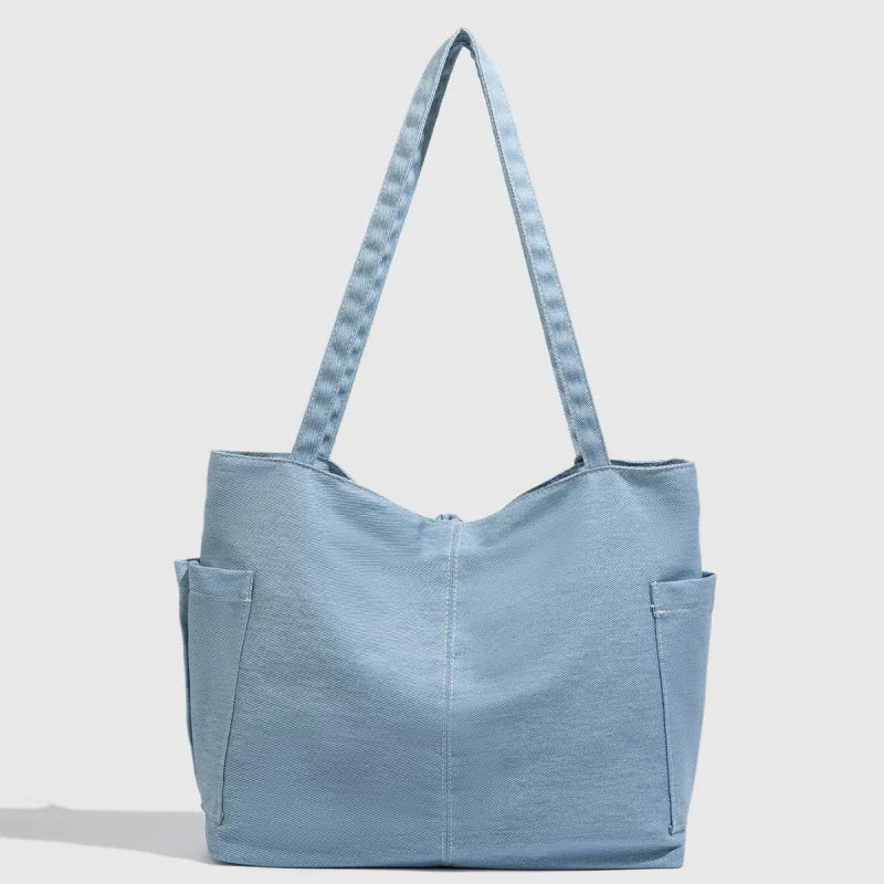 Korean Denim Star Canvas Tote Bag – Large Capacity Shoulder Bag Canvas Tote Bag Nixie