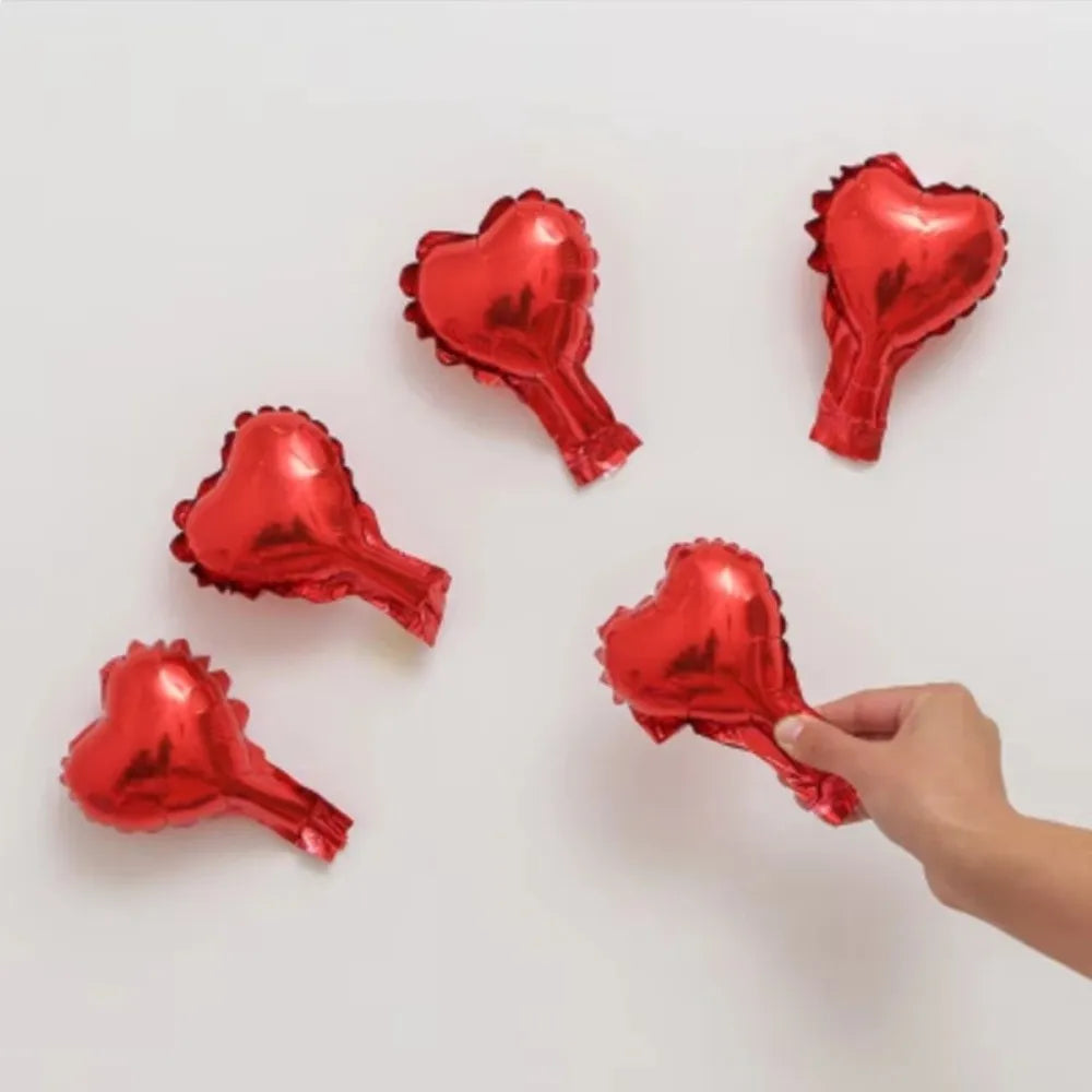 10pcs 5-Inch Heart Foil Balloons | Wedding & Party Décor Foil Party Balloons Nixie