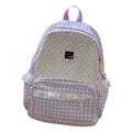 Korean Plaid Backpack Girls – Lace Trim Canvas School Bag Girls School Backpack Nixie Purple