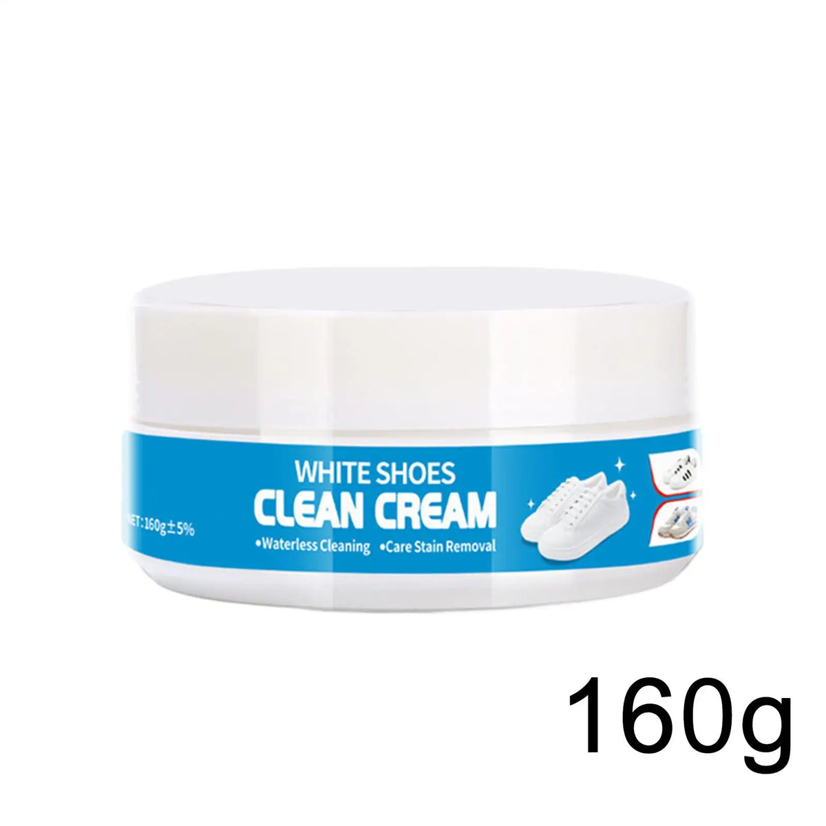 White Shoe Cleaner Cream with Sponge – Rinse-Free Whitening Shoe Cleaner Cream Nixie