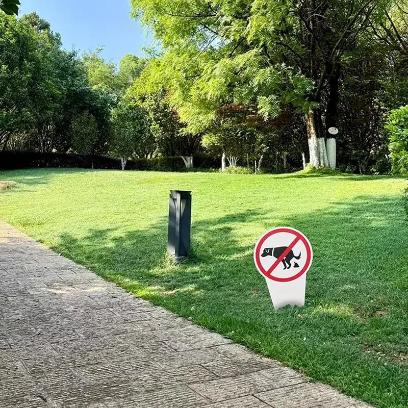 No Dog Poop Waterproof Yard Sign with Garden Stake | Outdoor Yard Warning Sign Nixie