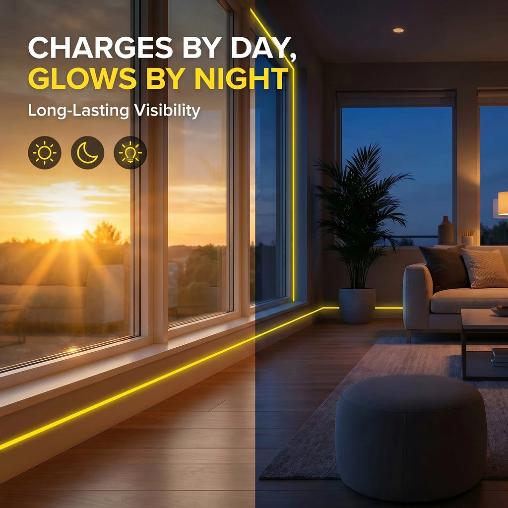 Glow In The Dark Self-Adhesive PVC Safety Warning Tape Glow Safety Tape Nixie