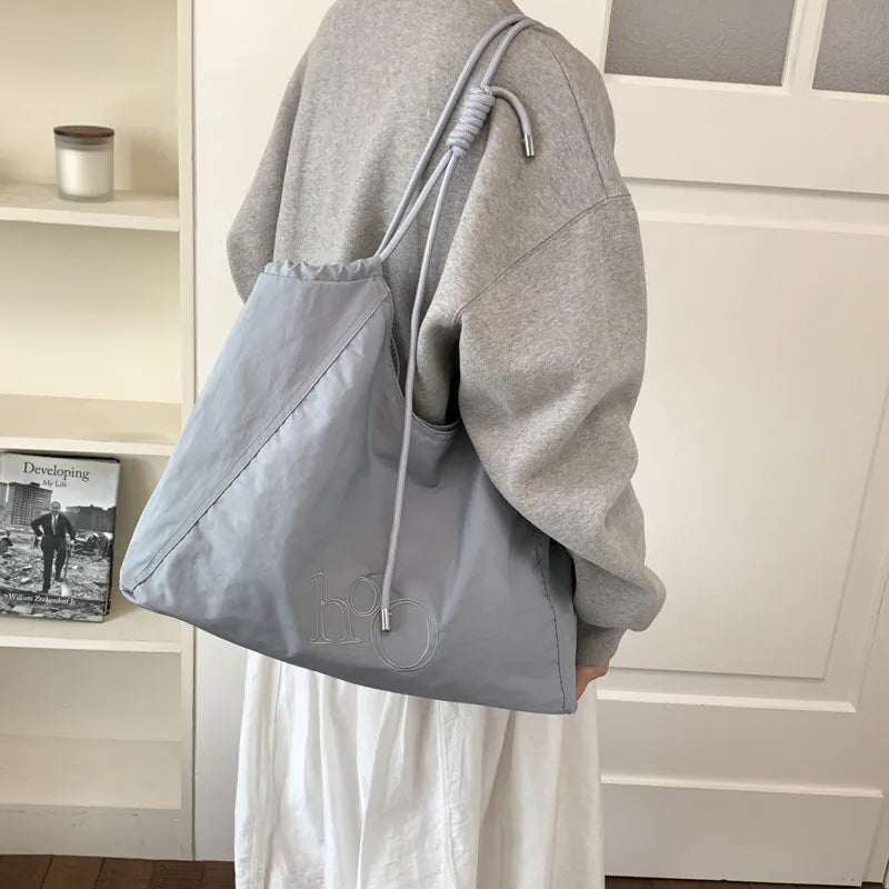 Korean Canvas Tote Bag – Large Women's Commuter Shoulder Bag Canvas Tote Bag Nixie