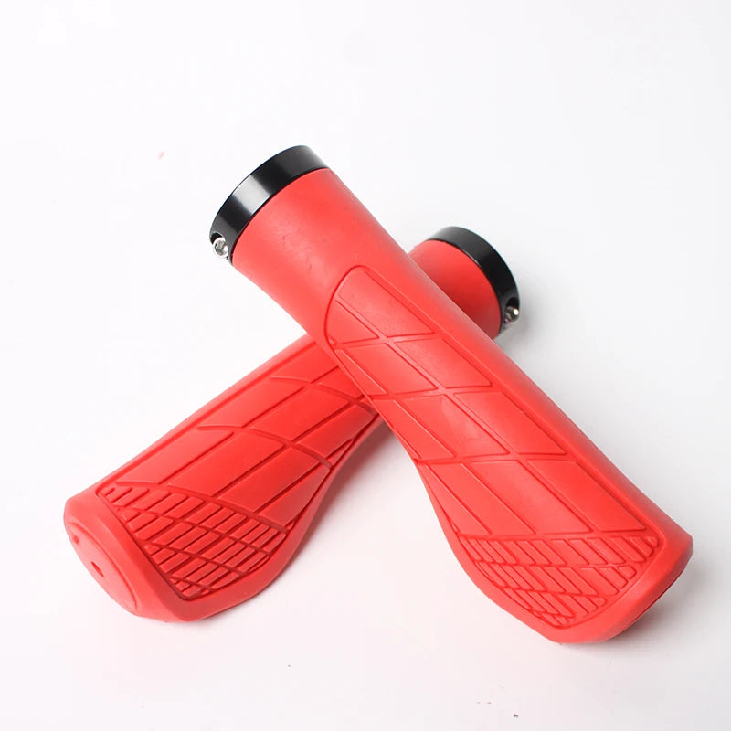 MTB Bike Grips Lockable Rubber Ultralight Handlebar Grips Bike Handlebar Grips Nixie Red