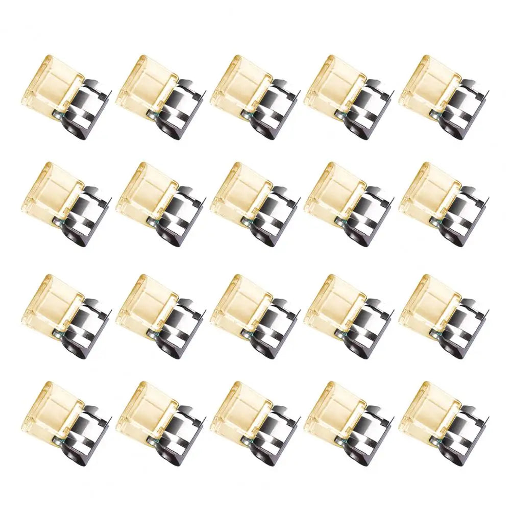Transparent Push Clips with Storage Case | 20 or 40 Pcs Binder Clips Set Nixie Yellow 40pcs