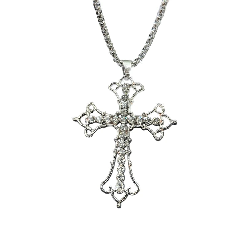 Luxury Cross Pendant Necklace | Stainless Steel Collarbone Chain Pendant Necklace Nixie