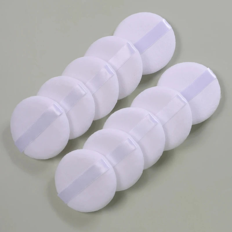Round White Powder Puffs for Setting & Base Makeup – 2 to 20 Pcs