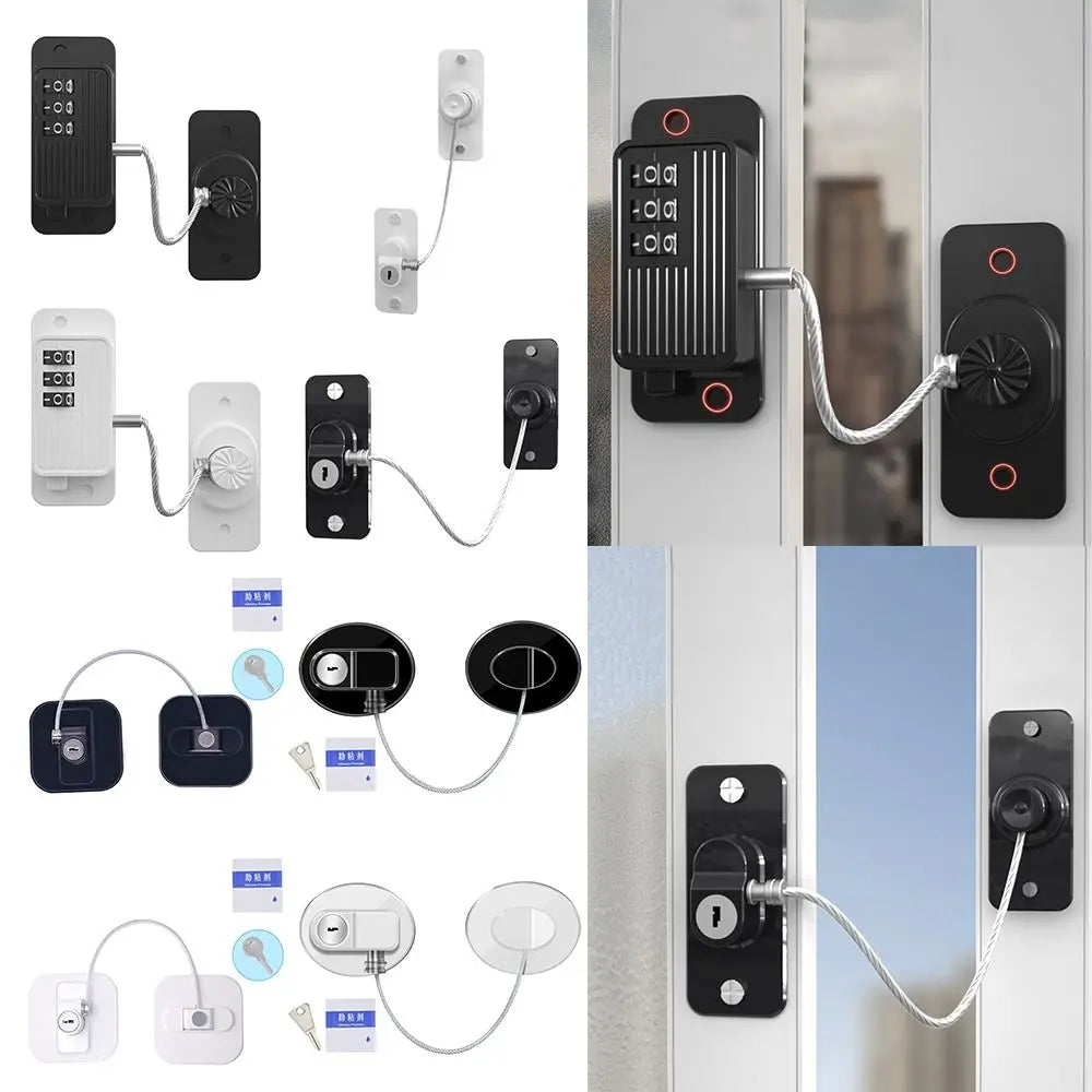 Safety Cable Lock for Fridge, Cabinet & Window Security