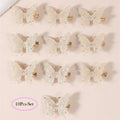 10-Piece Pink Sparkling Butterfly Hair Clips Set for Girls Kids Hair Clips Nixie black