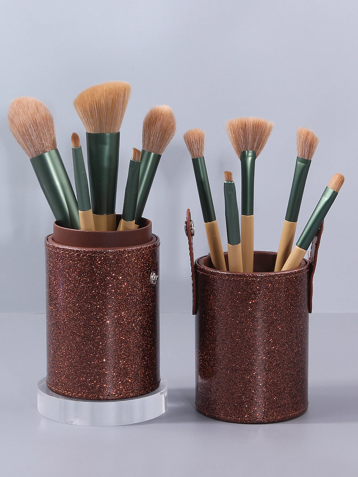 10-Piece Beginner Makeup Brush Set with Glitter Storage Bucket Makeup Brush Set Nixie