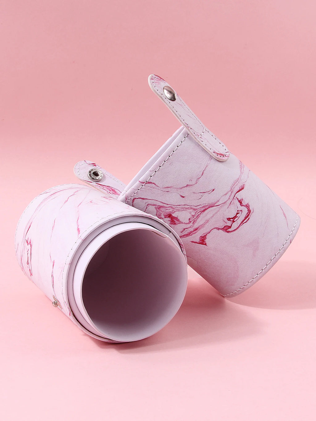 PU Leather Makeup Brush Holder Waterproof Travel Cylinder Bag Makeup Brush Holder Nixie