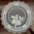 European Lace Embroidery Placemat Round Tray Mat Table Cloth Lace Table Placemat Nixie 40cm