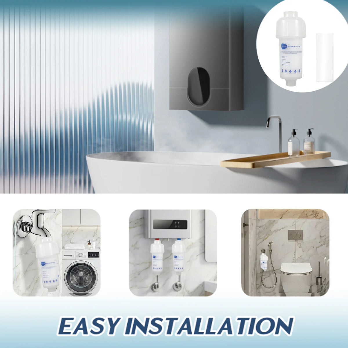 Under Sink Water Filter – Chlorine Removal Purifier for Home Water Filter Purifier Nixie