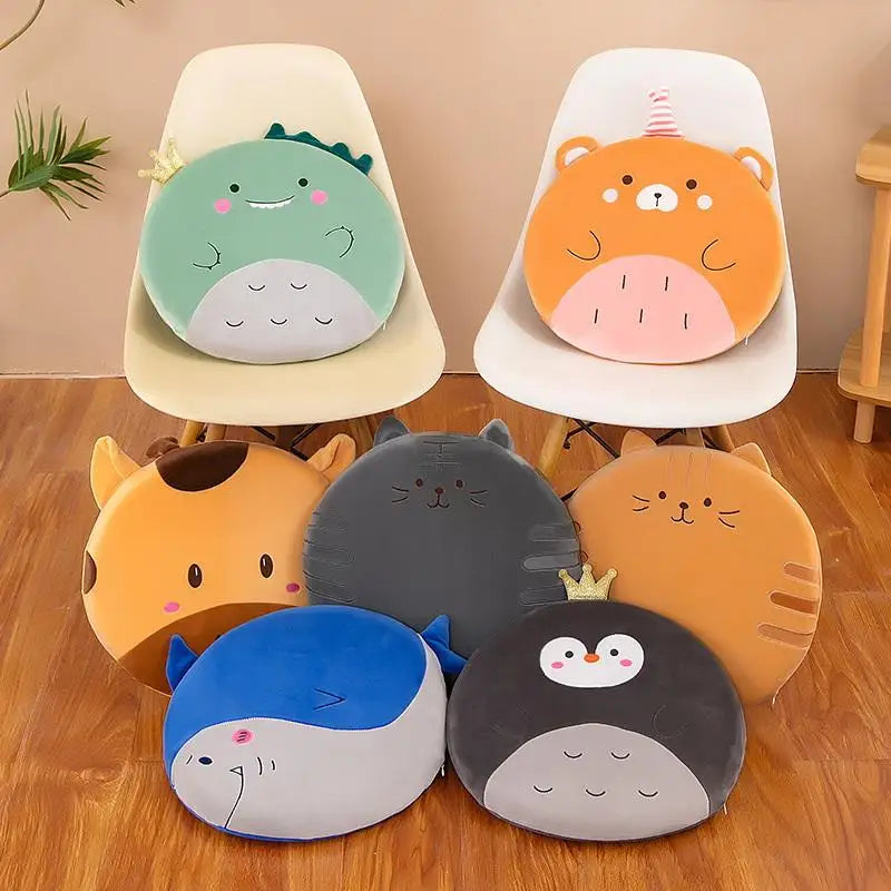 Cartoon Animal Memory Foam Seat Cushion – Washable Velvet Pad Memory Foam Seat Cushion Nixie