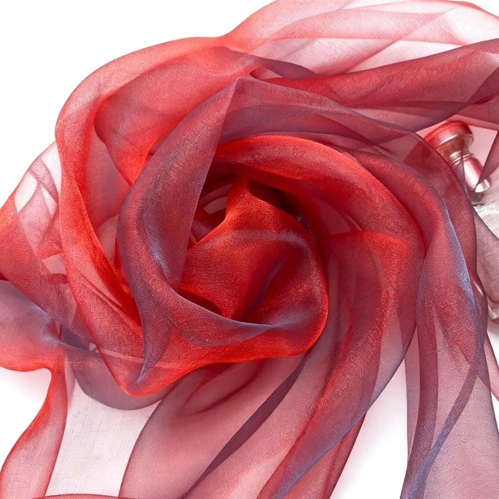 Two-Tone Gradient Organza Fabric 150x100cm – Soft Sheer Yarn