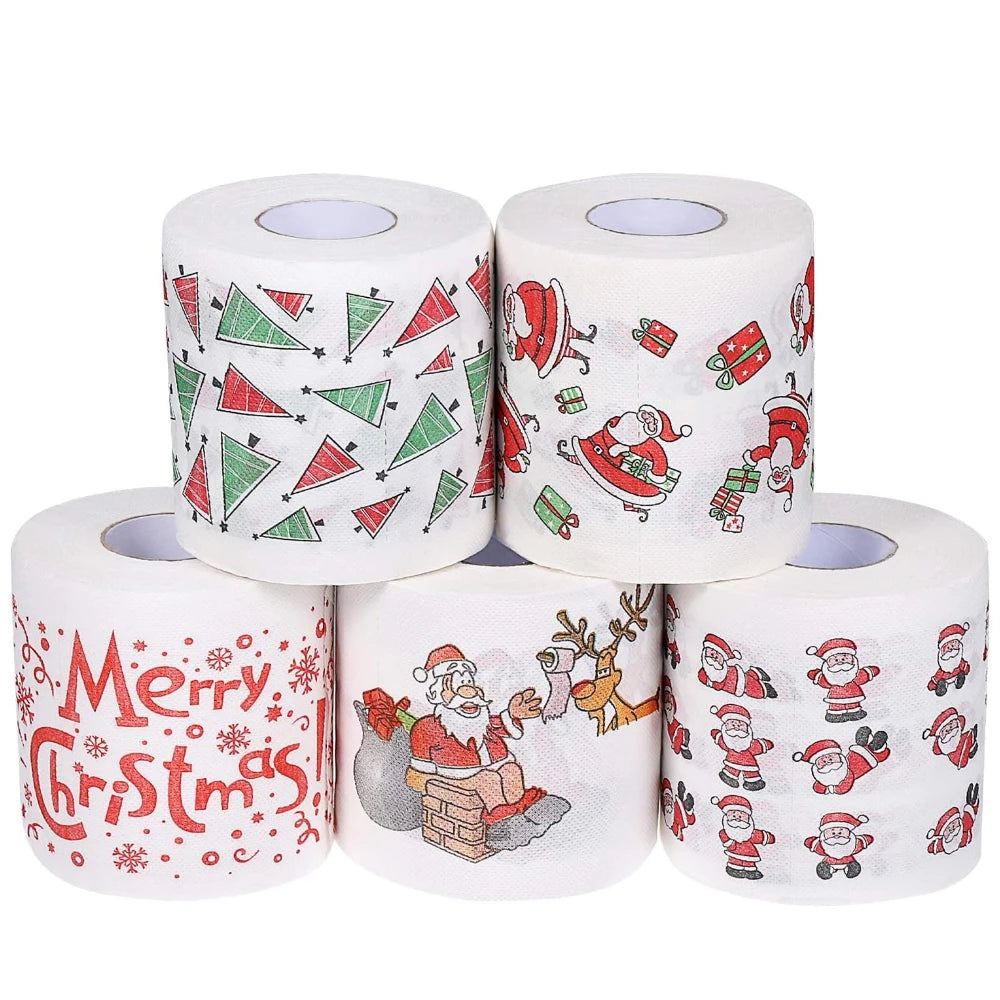 Santa Claus Printed Toilet Paper – Funny Christmas Gag Gift Novelty Toilet Paper Nixie