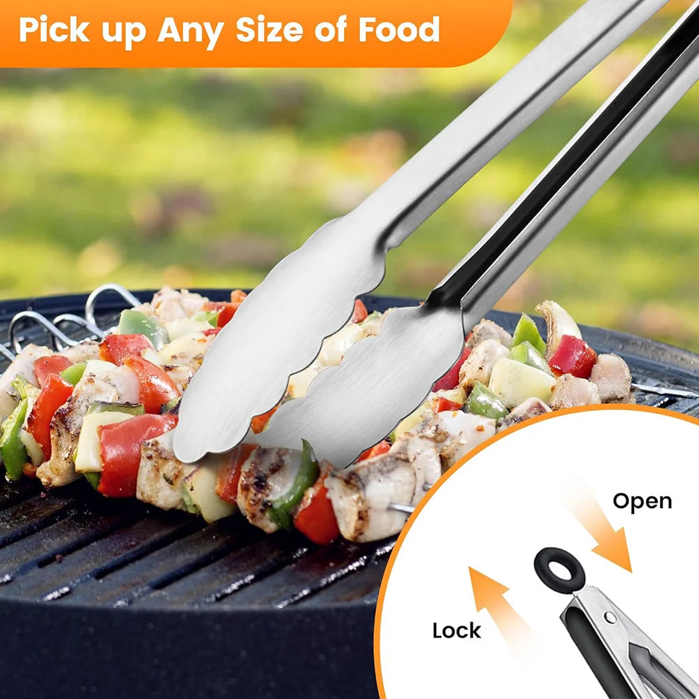 15-Piece Stainless Steel BBQ Grill Tools Set | Outdoor Grilling Kit BBQ Grill Tools Set Nixie