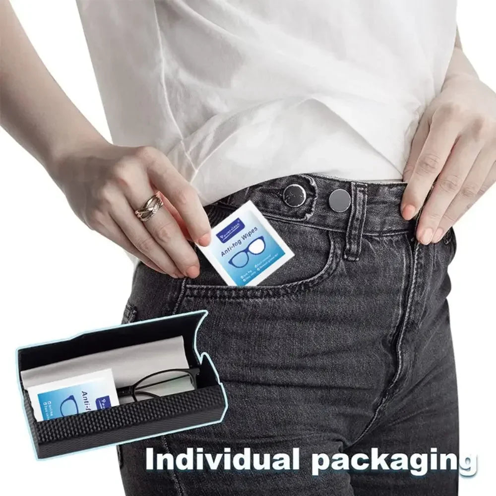 100Pcs Disposable Anti-Fog Lens Wipes – Glasses & Screen Cleaner Lens Cleaning Wipes Nixie
