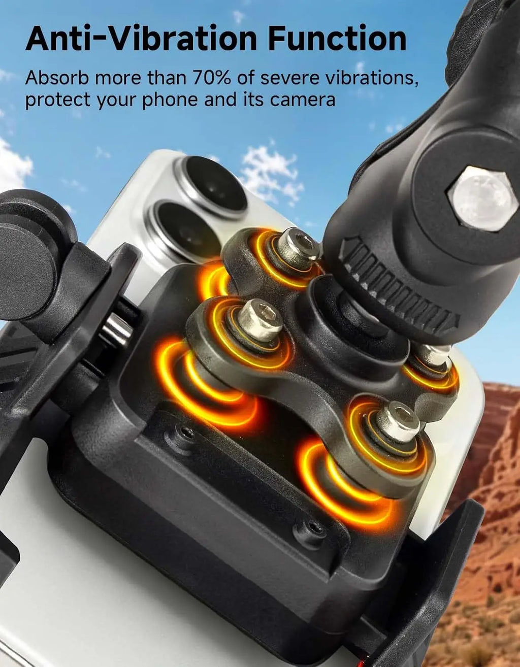 UTV Phone Mount Pro-Fit Cage Anti-Vibration CNC Aluminum UTV Phone Mount Nixie