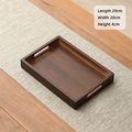 Rectangular Bamboo Serving Tray with Handles – Walnut Color