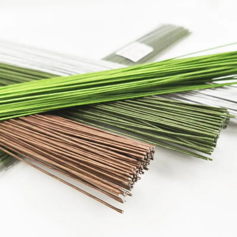 100Pcs 40cm Artificial Floral Wire Stems for DIY Wedding Decor Floral Wire Stems Nixie