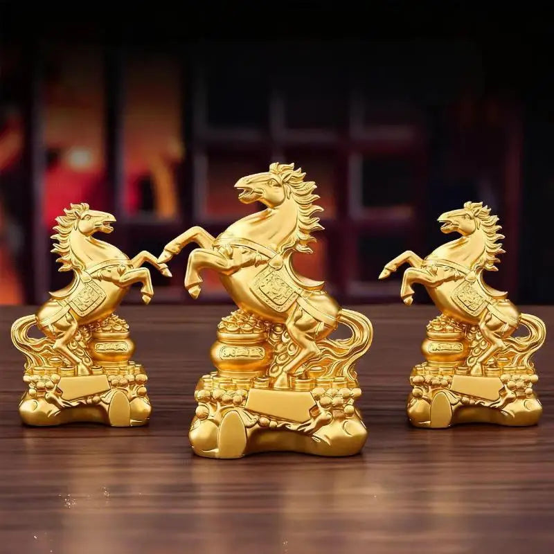 2026 Year of the Horse Feng Shui Zodiac Resin Sculpture Decorative Figurine Nixie
