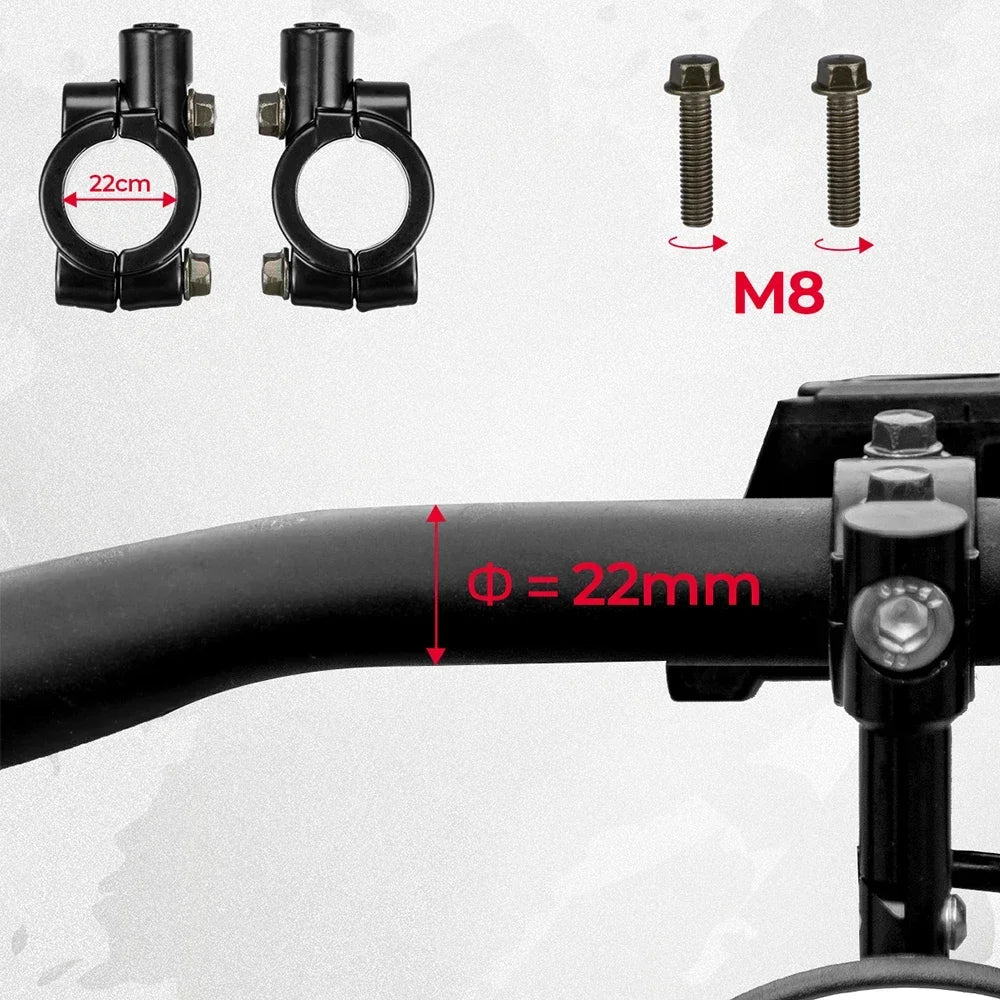 Round CNC Aluminum Motorcycle Handlebar Mirrors 7/8'' Universal Motorcycle Handlebar Mirrors Nixie