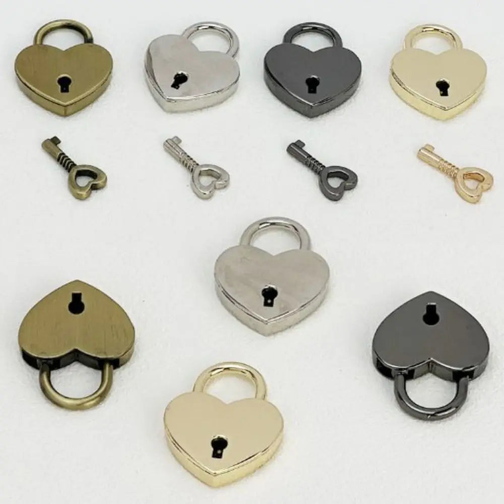 Vintage Heart Shape Mini Padlock – Antique Style Jewelry Box Lock