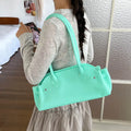 French Vintage Transparent Jelly Bag – Large Shoulder Tote Women's Shoulder Bag Nixie Blue