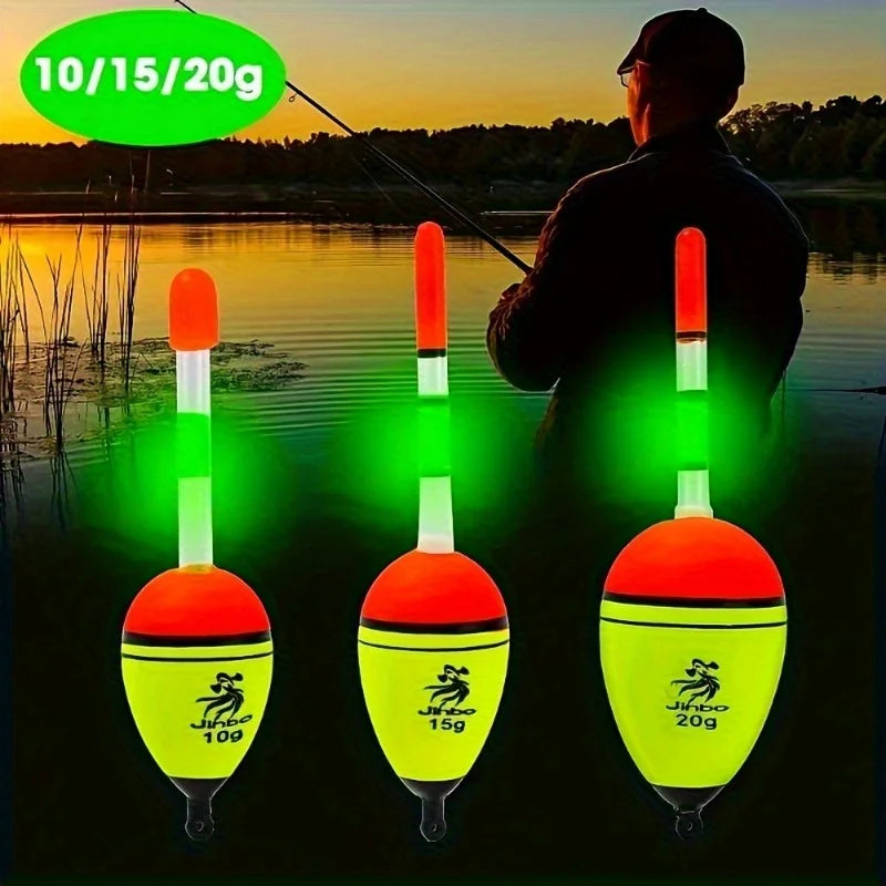 EVA Luminous Night Fishing Floats – 10g 20g 30g Glow Bobbers Fishing Float Nixie