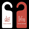 Double-Sided Do Not Disturb Door Sign – Red PVC Hanger Door Hanger Sign Nixie Red