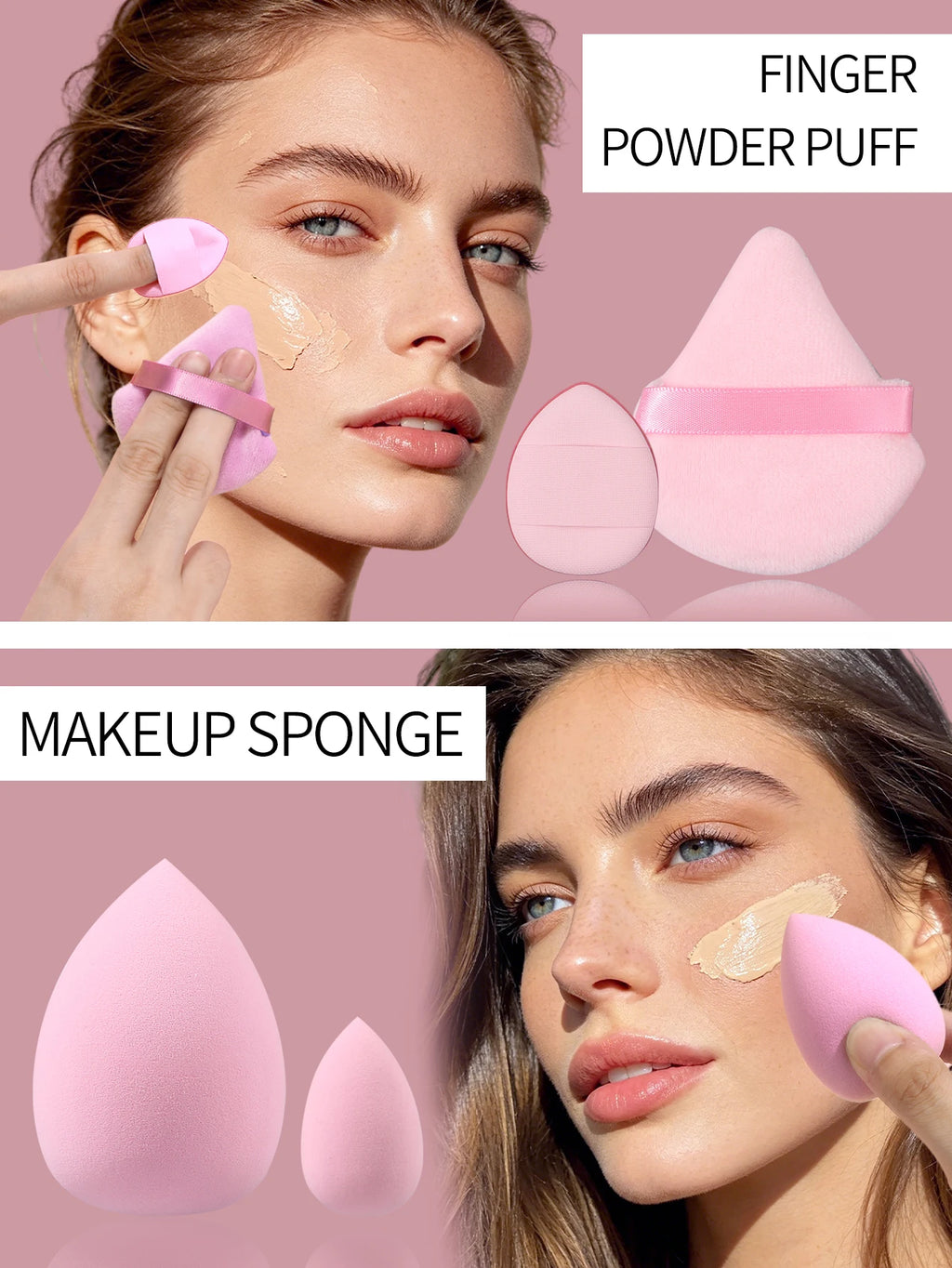 10-Piece Makeup Sponge Set – Puffs, Eggs & Mini Sponges Makeup Sponge Set Nixie
