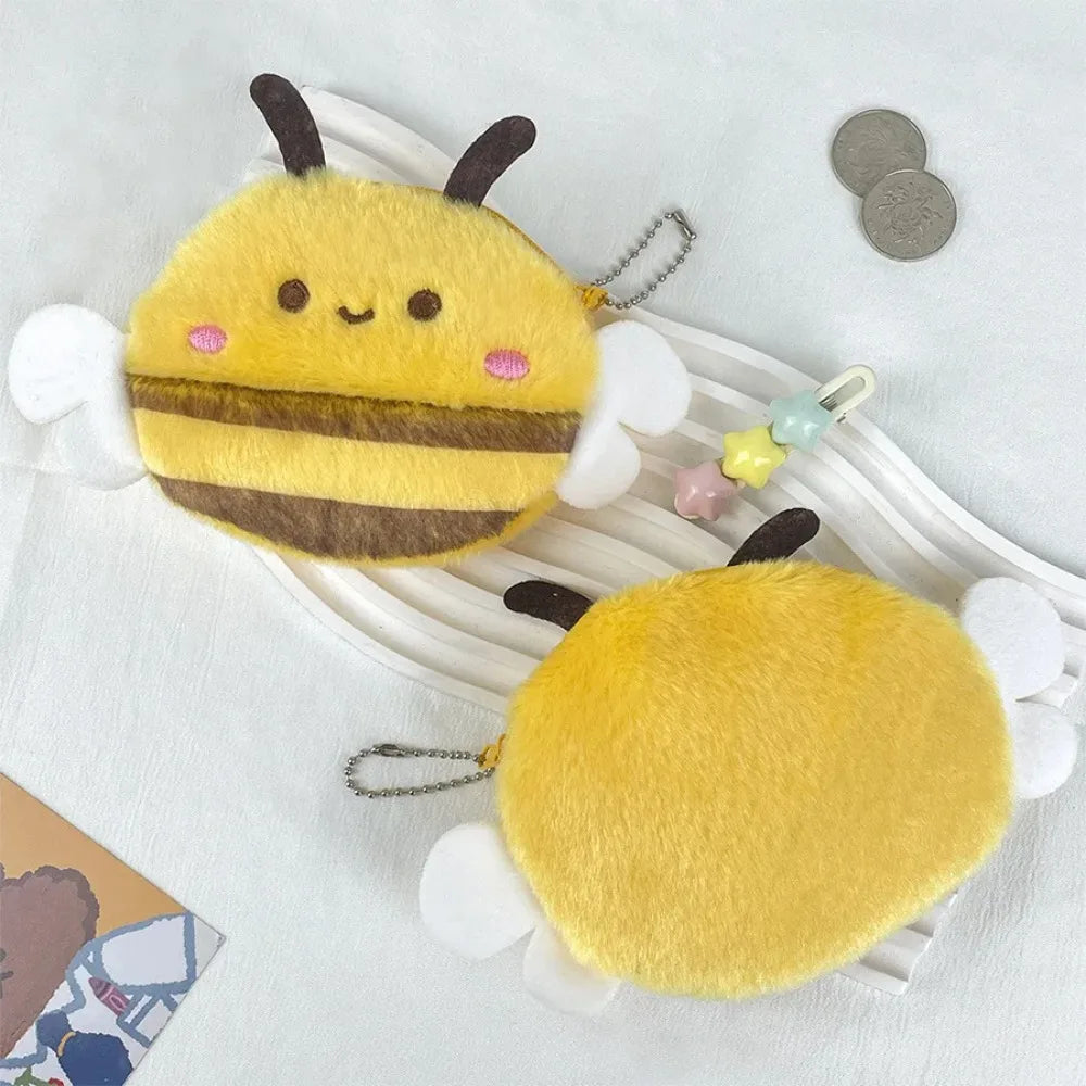 Cute Bee Coin Purse & Earphone Storage Bag – Yellow Coin Purse Pouch Nixie