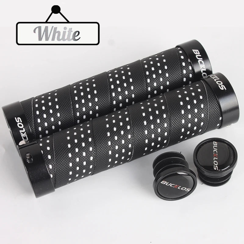 BUCKLOS MTB Lock-On Bike Grips – Anti-Slip Handlebar Covers Bike Handlebar Grips Nixie White