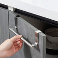 No-Drill Stainless Steel Towel Bar Door Hanging Storage Rack