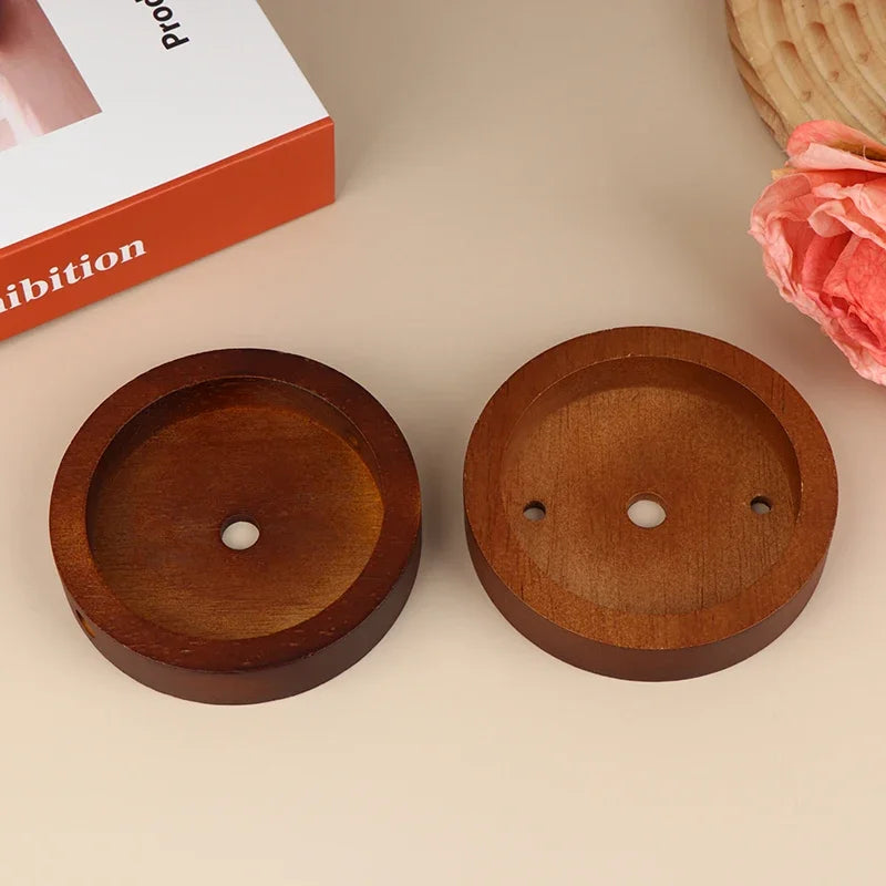 Wood Ceiling Plate Lamp Base 10/12cm – DIY Chandelier Holder Ceiling Lamp Base Nixie